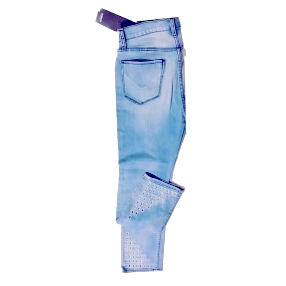 Hudson Geo Laser Cutout Skinny Jeans - Picture 3 of 7